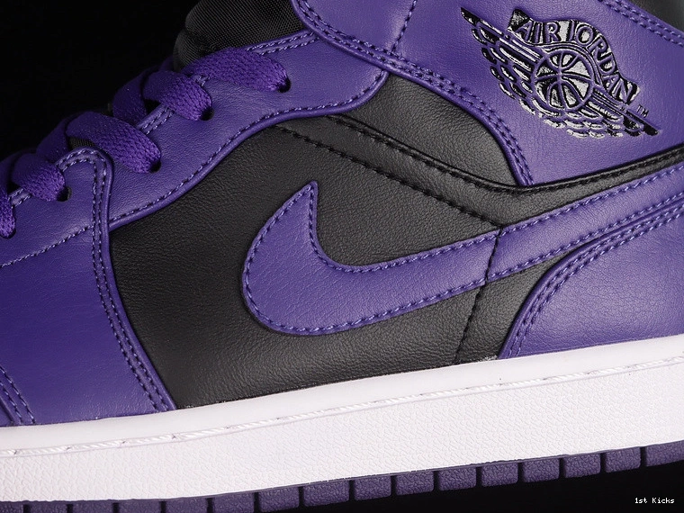 1 (Women's) - Black Jordan Purple BQ6472-051 Mid 0908